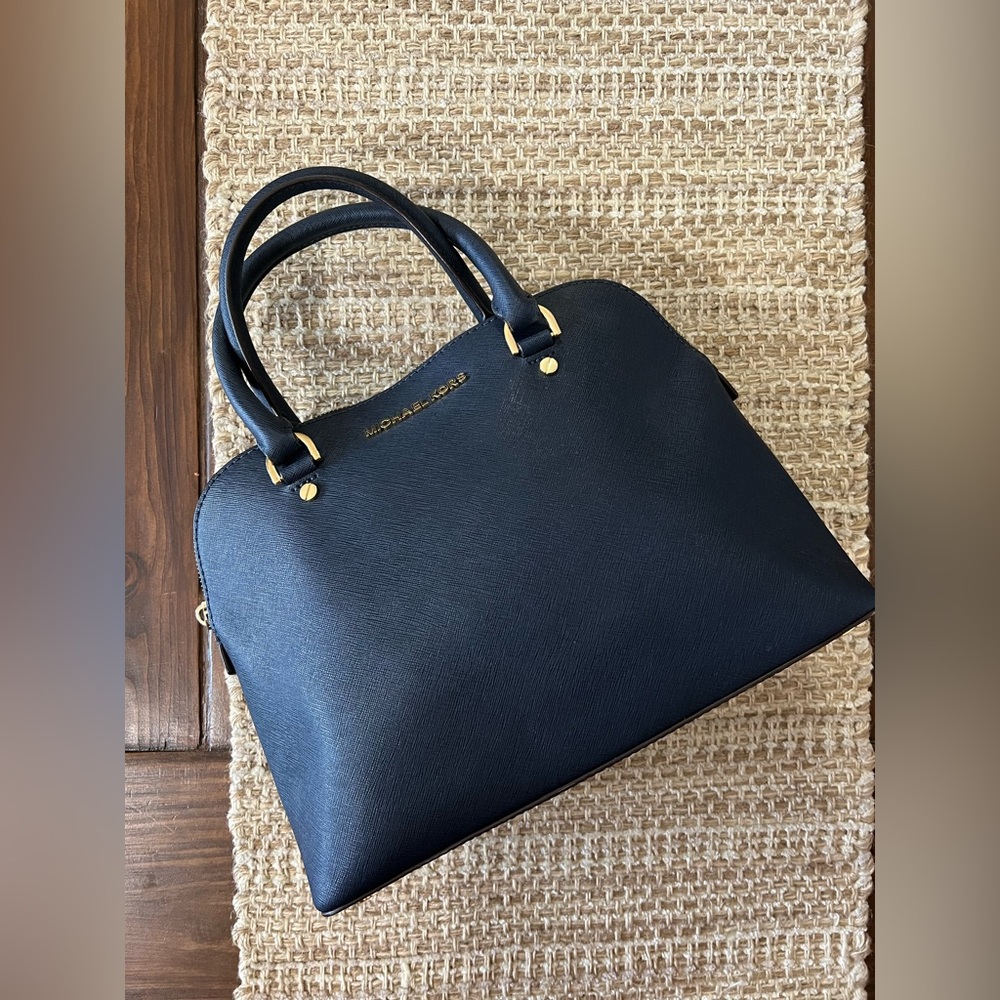 Michael Kors Dark Blue Satchel.